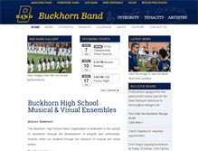 Tablet Screenshot of buckhornband.com